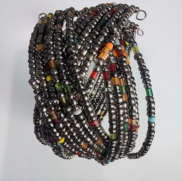 Beaded Bangle Bracelet/Bohemian Cuff - Picture 5 of 8